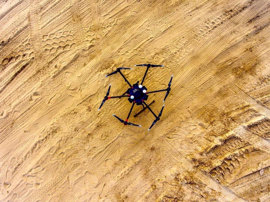 Skyflex multirotor survey aircraft between missions
